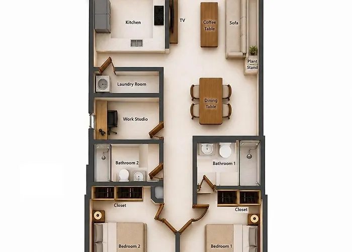 Apartamento Private Bedroom 2 - Shared Apartment With 2 Bedrooms *